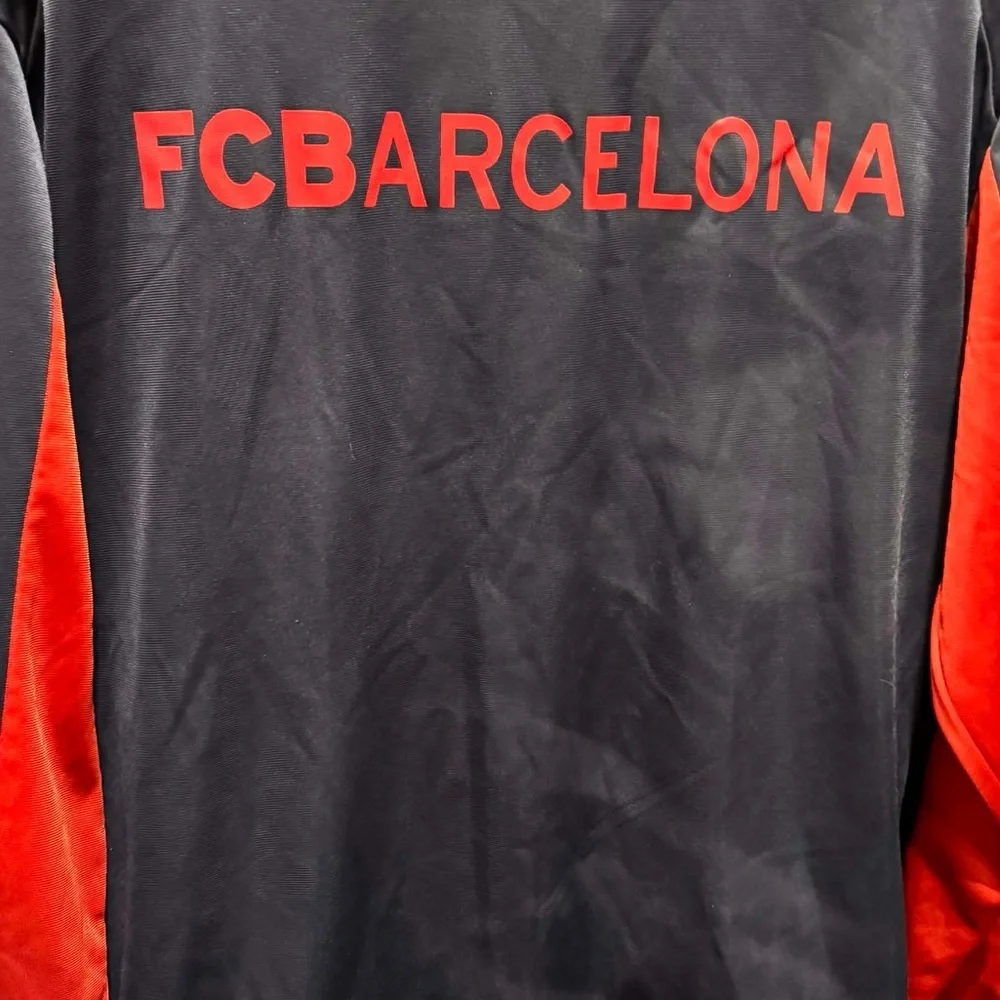 FC Barcelona Black and Red Track Jacket MEDIUM collard